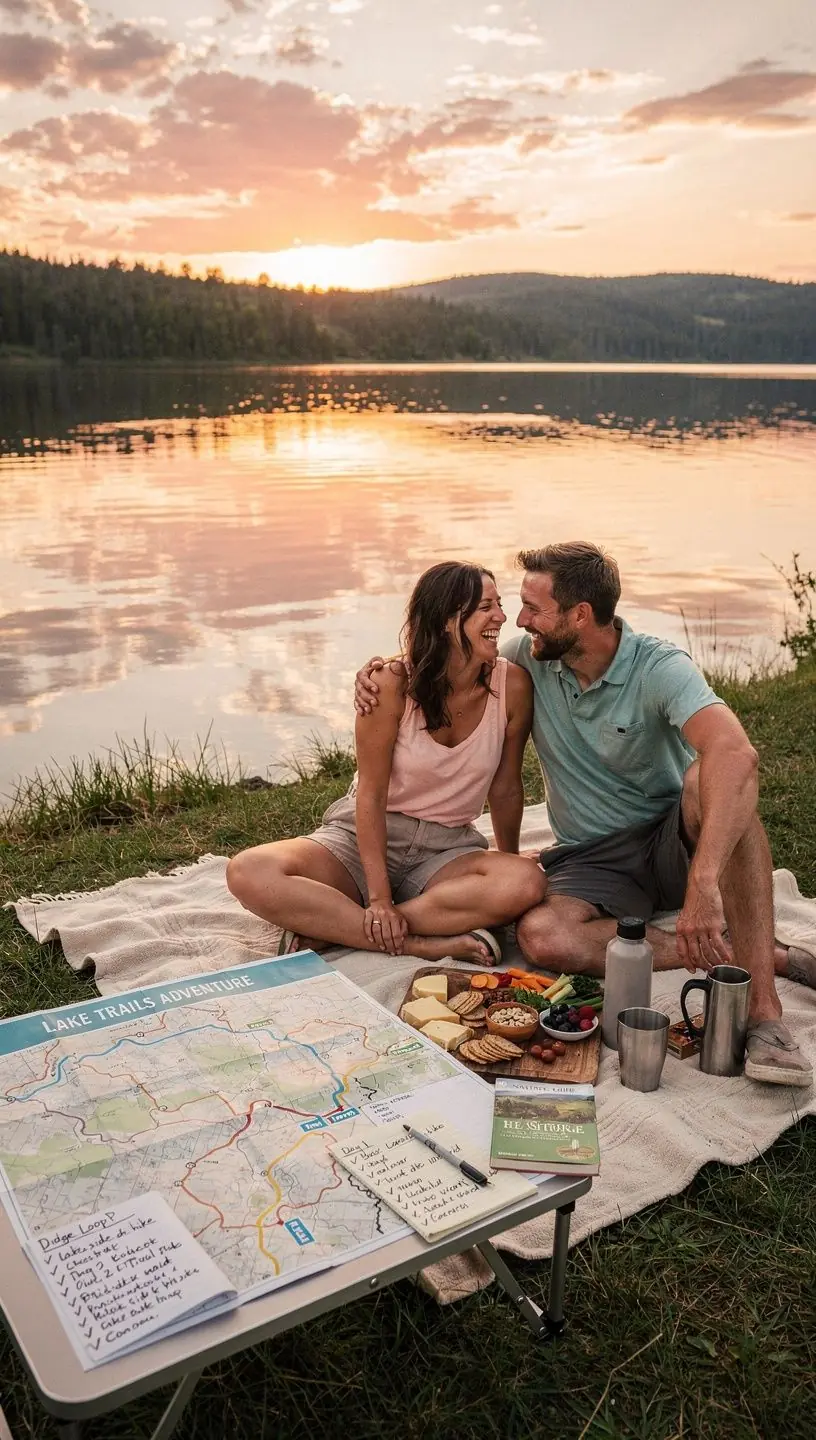 Widok na malowniczy park narodowy z górami w tle.